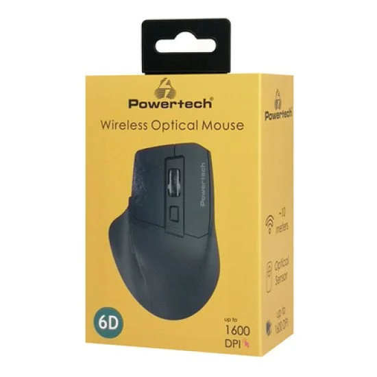 Powertech Ασύρματο Ποντίκι Pt-1272, Usb Δέκτης, 1600Dpi, Μαύρο Powertech Ασύρματο Ποντίκι Pt-1272, Usb Δέκτης, 1600Dpi, Μαύρο
