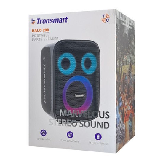 Tronsmart Φορητό Ηχείο Halo 200 Με 2X Μικρόφωνα, 120W, 15000Mah, Led, Μαύρο Tronsmart Φορητό Ηχείο Halo 200 Με 2X Μικρόφωνα, 120W, 15000Mah, Led, Μαύρο