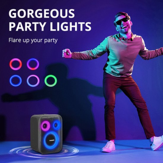 Tronsmart Φορητό Ηχείο Halo 200 Με 2X Μικρόφωνα, 120W, 15000Mah, Led, Μαύρο Tronsmart Φορητό Ηχείο Halo 200 Με 2X Μικρόφωνα, 120W, 15000Mah, Led, Μαύρο
