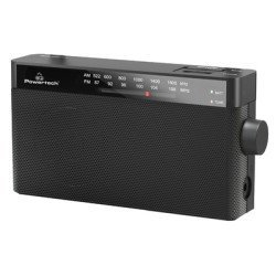Powertech Φορητό Ραδιόφωνο Pt-1244 Με Πτυσσόμενη Κεραία, Μαύρο