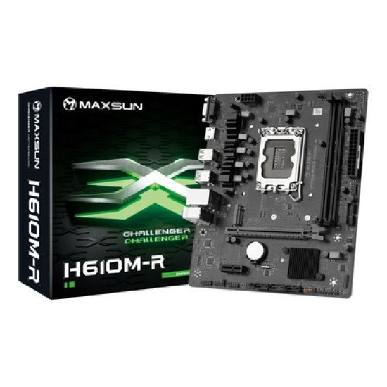 Maxsun Μητρική Challenger H610M-R V2, 2X Ddr4, S1700, Usb 3.2, 1G Lan, M-Atx Maxsun Μητρική Challenger H610M-R V2, 2X Ddr4, S1700, Usb 3.2, 1G Lan, M-Atx