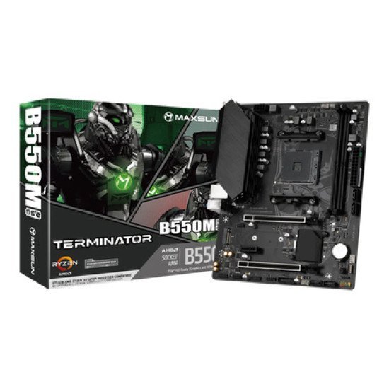 Maxsun Μητρική Terminator B550M 2.5G, 2X Ddr4, Am4, Usb 3.2, 2.5G Lan, M-Atx Maxsun Μητρική Terminator B550M 2.5G, 2X Ddr4, Am4, Usb 3.2, 2.5G Lan, M-Atx