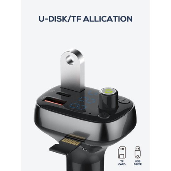 Ldnio Fm Transmitter & Φορτιστής C704Q, 2X Usb/1X Usb-C, 36W, Bluetooth, Μαύρο Ldnio Fm Transmitter & Φορτιστής C704Q, 2X Usb/1X Usb-C, 36W, Bluetooth, Μαύρο