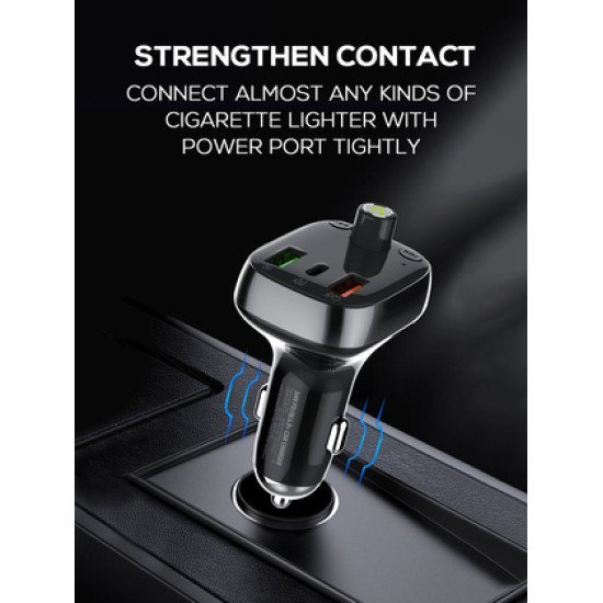Ldnio Fm Transmitter & Φορτιστής C704Q, 2X Usb/1X Usb-C, 36W, Bluetooth, Μαύρο Ldnio Fm Transmitter & Φορτιστής C704Q, 2X Usb/1X Usb-C, 36W, Bluetooth, Μαύρο