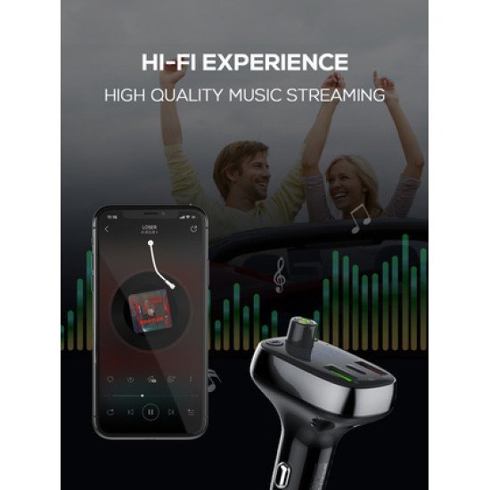 Ldnio Fm Transmitter & Φορτιστής C704Q, 2X Usb/1X Usb-C, 36W, Bluetooth, Μαύρο Ldnio Fm Transmitter & Φορτιστής C704Q, 2X Usb/1X Usb-C, 36W, Bluetooth, Μαύρο
