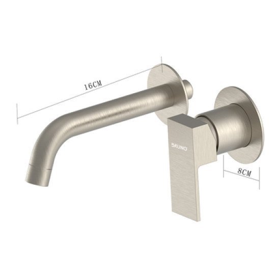 Bruno Μπαταρία Νιπτήρα M61615-273, Εντοιχισμού, Αναμεικτική, Ασημί Bruno Μπαταρία Νιπτήρα M61615-273, Εντοιχισμού, Αναμεικτική, Ασημί