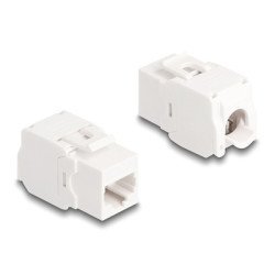 Delock Keystone Module 86051, Rj45 Σε Lsa, Cat.6A Utp, Λευκό, 4Τμχ Delock Keystone Module 86051, Rj45 Σε Lsa, Cat.6A Utp, Λευκό, 4Τμχ