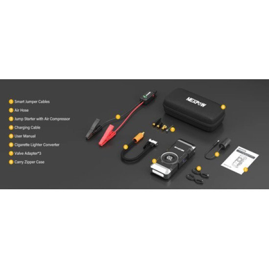 Nexpow Εκκινητής Μπαταρίας & Συμπιεστής Αέρος Np2, 12V/3000A, 150Psi, 12000Mah Nexpow Εκκινητής Μπαταρίας & Συμπιεστής Αέρος Np2, 12V/3000A, 150Psi, 12000Mah