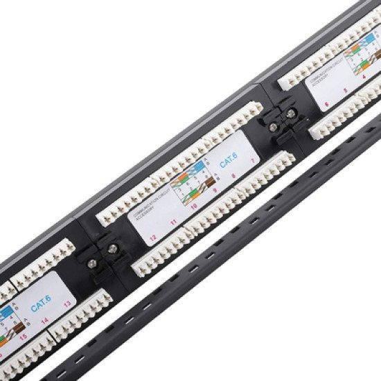 Powertech Patch Panel Netw-0027 Για Rack 19"/1U, 24 Θυρών, Cat 6 Utp, Μαύρο Powertech Patch Panel Netw-0027 Για Rack 19"/1U, 24 Θυρών, Cat 6 Utp, Μαύρο