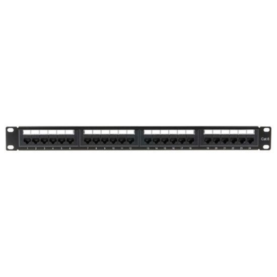 Powertech Patch Panel Netw-0027 Για Rack 19"/1U, 24 Θυρών, Cat 6 Utp, Μαύρο Powertech Patch Panel Netw-0027 Για Rack 19"/1U, 24 Θυρών, Cat 6 Utp, Μαύρο