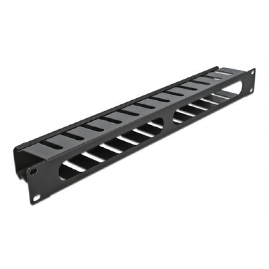 Powertech Cable Management Netw-0028 Για Rack 19"/1U, Μεταλλικό, Μαύρο