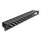 Powertech Cable Management Netw-0028 Για Rack 19"/1U, Μεταλλικό, Μαύρο
