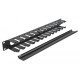 Powertech Cable Management Netw-0028 Για Rack 19"/1U, Μεταλλικό, Μαύρο