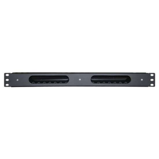 Powertech Cable Management Netw-0029 Για Rack 19"/1U, Πλαστικό, Μαύρο