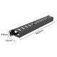 Powertech Cable Management Netw-0028 Για Rack 19"/1U, Μεταλλικό, Μαύρο