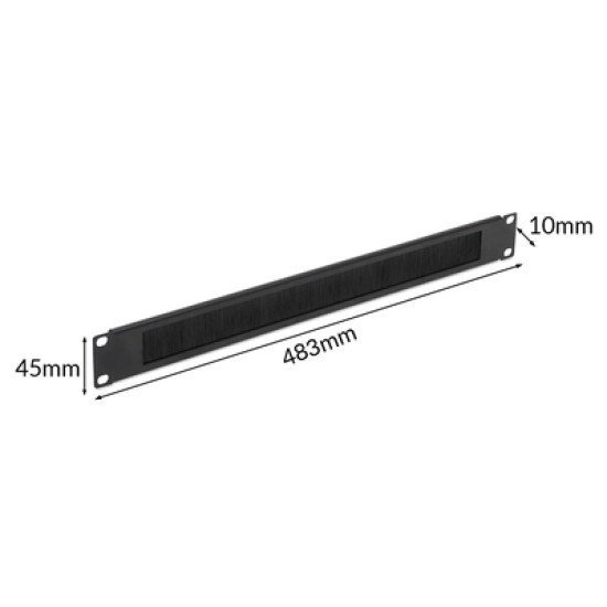 Powertech Βούρτσα Προστασίας Για Rack Netw-0030, 19"/1U, Μεταλλικό, Μαύρο Powertech Βούρτσα Προστασίας Για Rack Netw-0030, 19"/1U, Μεταλλικό, Μαύρο