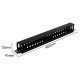 Powertech Cable Management Netw-0029 Για Rack 19"/1U, Πλαστικό, Μαύρο