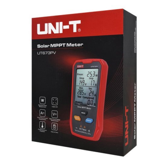 Uni-T Tester Φωτοβολταϊκών Πάνελ Ut673Pv, 5~800W, 0~35A, 12~60V Uni-T Tester Φωτοβολταϊκών Πάνελ Ut673Pv, 5~800W, 0~35A, 12~60V