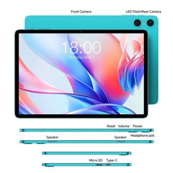 Teclast Tablet P30, 10.1", 4/128B, Android 14, 6000Mah, Μπλε