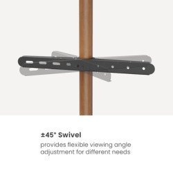 Brateck Βάση Δαπέδου Fs35-44F-02 Για Τηλεόραση 45-65" Έως 40Kg, Με Ράφι