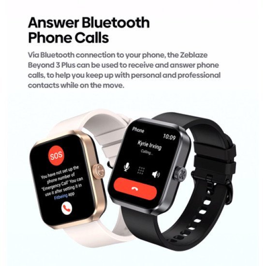 Zeblaze Smartwatch Beyond 3 Plus, Heart Rate, 1.78" Amoled, Gps, 3 Atm, Μαύρο