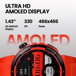 Zeblaze Smartwatch Ares 3 Plus, Heart Rate, 1.43" Amoled, Ip68, Μαύρο