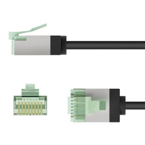 Goobay Καλώδιο Δικτύου 74355, Cat 8.1 U/Ftp, Slim, Copper, 40Gbps, 3M, Μαύρο Goobay Καλώδιο Δικτύου 74355, Cat 8.1 U/Ftp, Slim, Copper, 40Gbps, 3M, Μαύρο