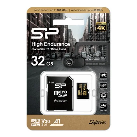 Silicon Power Κάρτα Μνήμης Microsdhc High Endurance, 32Gb, Class 10 Uhs-I U3 A1 V30 Silicon Power Κάρτα Μνήμης Microsdhc High Endurance, 32Gb, Class 10 Uhs-I U3 A1 V30