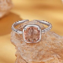 Bamoer Δαχτυλίδι Bsr598-E Με Ροζ Διάφανο Κρύσταλλο, Ανοιγόμενο, Ασήμι 925, Ασημί Bamoer Δαχτυλίδι Bsr598-E Με Ροζ Διάφανο Κρύσταλλο, Ανοιγόμενο, Ασήμι 925, Ασημί