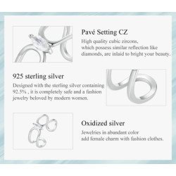 Bamoer Δαχτυλίδι Scr1065-E Με Κυβική Ζιρκόνια, Ανοιγόμενο, Ασήμι 925, Ασημί Bamoer Δαχτυλίδι Scr1065-E Με Κυβική Ζιρκόνια, Ανοιγόμενο, Ασήμι 925, Ασημί