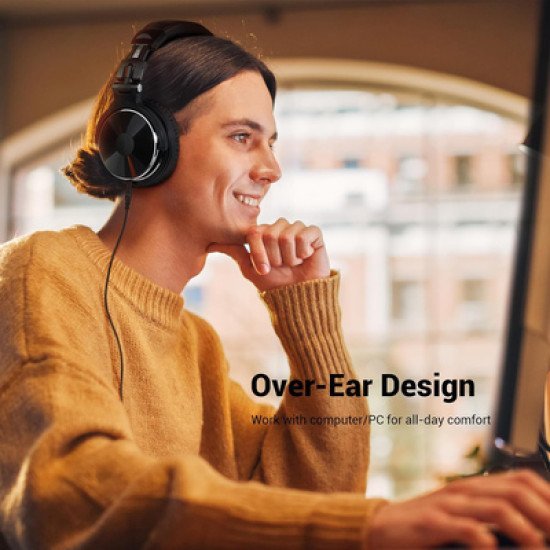 Oneodio Headset Studio Pro 10, 6.35Mm & 3.5Mm Σύνδεση, Hi-Res, 50Mm, Μαύρο