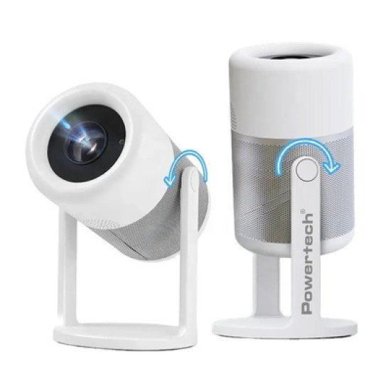 Powertech Smart Βιντεοπροβολέας Pt-1305, 1080P, Wifi, Android, 170 Ansi Lumens, Λευκός Powertech Smart Βιντεοπροβολέας Pt-1305, 1080P, Wifi, Android, 170 Ansi Lumens, Λευκός