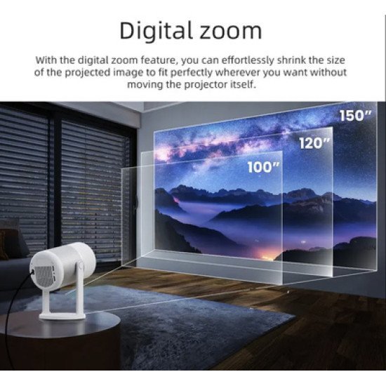 Powertech Smart Βιντεοπροβολέας Pt-1305, 1080P, Wifi, Android, 170 Ansi Lumens, Λευκός Powertech Smart Βιντεοπροβολέας Pt-1305, 1080P, Wifi, Android, 170 Ansi Lumens, Λευκός