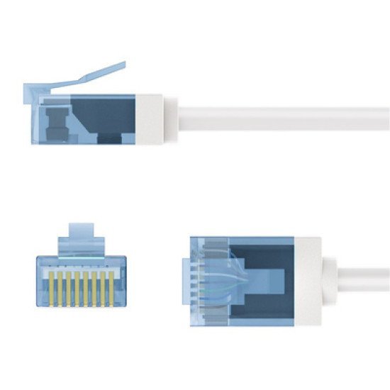 Goobay Καλώδιο Δικτύου 74284, Cat 6A U/Utp, Slim, Copper, 500Mhz, 0.25M, Λευκό Goobay Καλώδιο Δικτύου 74284, Cat 6A U/Utp, Slim, Copper, 500Mhz, 0.25M, Λευκό