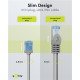 Goobay Καλώδιο Δικτύου 74220, Cat 6A U/Utp, Slim, Copper, 500Mhz, 0.25M, Γκρι Goobay Καλώδιο Δικτύου 74220, Cat 6A U/Utp, Slim, Copper, 500Mhz, 0.25M, Γκρι