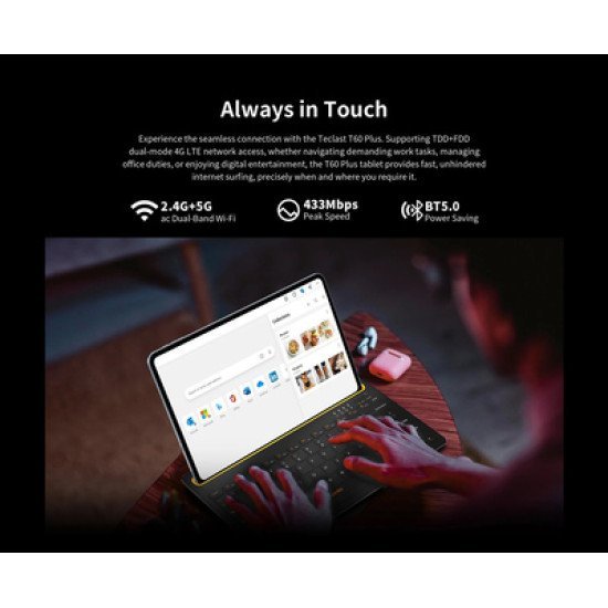 Teclast Tablet T60 Plus, 12", 6/128Gb, 4G, Android 14, 8000Mah, Μπλε Teclast Tablet T60 Plus, 12", 6/128Gb, 4G, Android 14, 8000Mah, Μπλε