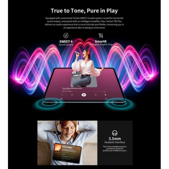 Teclast Tablet T60 Plus, 12", 6/128Gb, 4G, Android 14, 8000Mah, Μπλε Teclast Tablet T60 Plus, 12", 6/128Gb, 4G, Android 14, 8000Mah, Μπλε