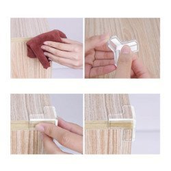Προστατευτικά Γωνίας Επίπλων Ag441B Με Αυτοκόλλητο, 3.2X3.2X1.2Cm, Διάφανα, 4Τμχ