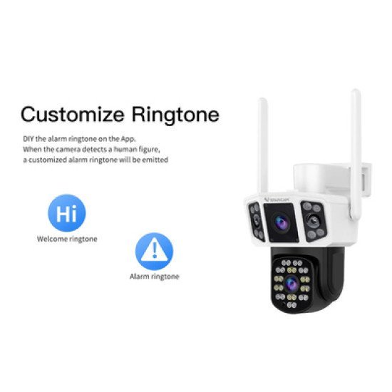 Vstarcam Smart Κάμερα Cs667Dr, Dual Lens, 3Mp, Wifi, Sd, Ptz, Ip66
