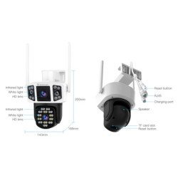 Vstarcam Smart Κάμερα Cs667Dr, Dual Lens, 3Mp, Wifi, Sd, Ptz, Ip66 Vstarcam Smart Κάμερα Cs667Dr, Dual Lens, 3Mp, Wifi, Sd, Ptz, Ip66