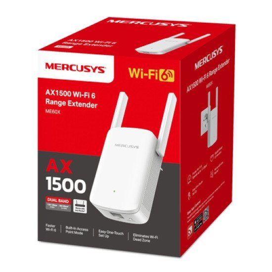 Mercusys Range Extender Me60X, Wifi 6, 1500Mbps Ax1500, Ver. 1.0