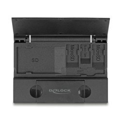 Delock Card Reader 91014 Για Sd & Micro Sd, Με Θήκη, Usb/Usb-C, 5Gbps, Μαύρο Delock Card Reader 91014 Για Sd & Micro Sd, Με Θήκη, Usb/Usb-C, 5Gbps, Μαύρο