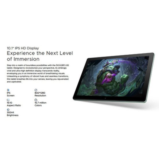 Doogee Tablet U10, 10.1", 4/128Gb, Android 13, 5060Mah, Γκρι Doogee Tablet U10, 10.1", 4/128Gb, Android 13, 5060Mah, Γκρι