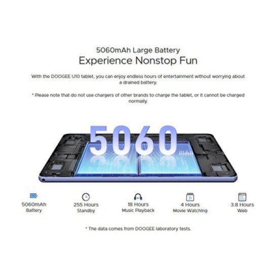 Doogee Tablet U10, 10.1", 4/128Gb, Android 13, 5060Mah, Γκρι Doogee Tablet U10, 10.1", 4/128Gb, Android 13, 5060Mah, Γκρι