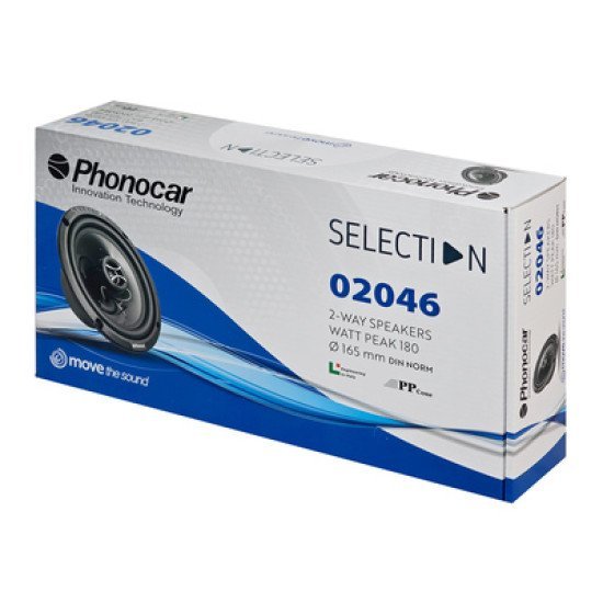 Phonocar Σετ Ηχεία Αυτοκινήτου Selection 02046, 6.5", 90W, 2 Δρόμων