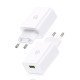 Usams Φορτιστής Τοίχου Scxltz02 Με Καλώδιο Usb-C, Usb, 18W, Λευκός Usams Φορτιστής Τοίχου Scxltz02 Με Καλώδιο Usb-C, Usb, 18W, Λευκός