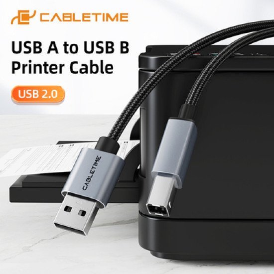 Cabletime Καλώδιο Usb Σε Usb Type B Ct-Ambm1, 480Mbps, 5M, Μαύρο Cabletime Καλώδιο Usb Σε Usb Type B Ct-Ambm1, 480Mbps, 5M, Μαύρο