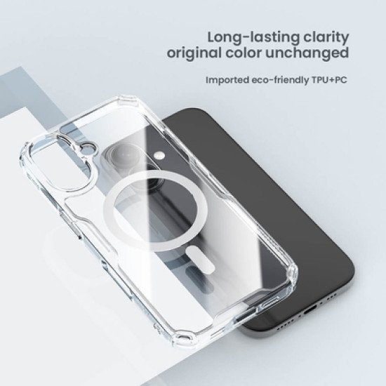 Nillkin Θήκη Nature Tpu Pro Magnetic Για Iphone 16, Διάφανη-Μπλε Nillkin Θήκη Nature Tpu Pro Magnetic Για Iphone 16, Διάφανη-Μπλε