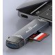 Powertech Card Reader Pt-1343 Για Sd & Micro Sd, Usb 3.2, 5Gbps, Γκρι