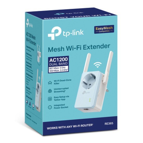 Tp-Link Wifi Range Extender Re365 Με Passthrough, Ac1200 1200Mbps, Ver. 3.0 Tp-Link Wifi Range Extender Re365 Με Passthrough, Ac1200 1200Mbps, Ver. 3.0